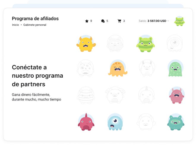 Programa de afiliados de Collaborator: mascotas divertidas, panel de ganancias y mensaje para unirse ahora